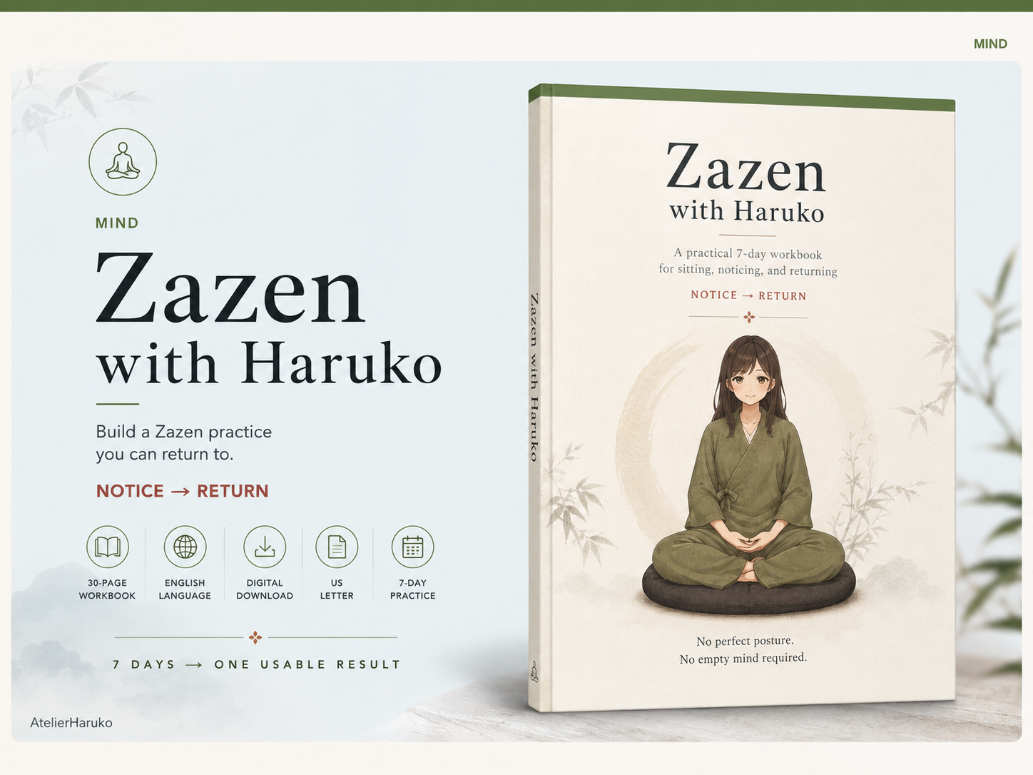 Zazen with Haruko workbook